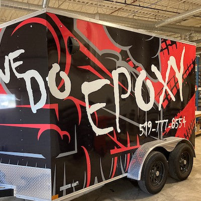 Iimage of a wrap design around a trailer.